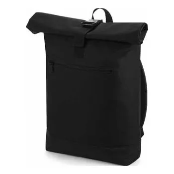 Městský batoh Batoh rolovací s kapsou – černý / black (Batoh rolovací s kapsou – černý / black)