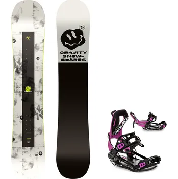Snowboarding Gravity snowboards Snowboard komplet Gravity Madball 25/26 + vázání Fastec FT360 fuchsia Velikost: 159 cm, Velikost vázání: S