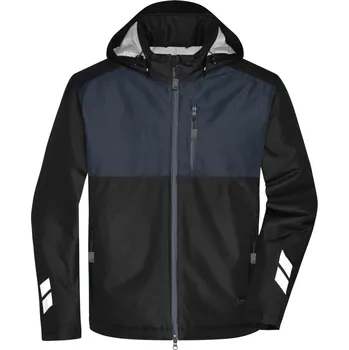 Pracovní hardshellová polstrovaná bunda JN 1815 black-carbon 4XL