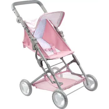 Kočárek pro panenku Berenguer růžový skládací kočárek 81604P