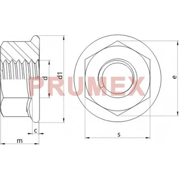 Matice Matice s límcem DIN 6923 M5 nerez A4