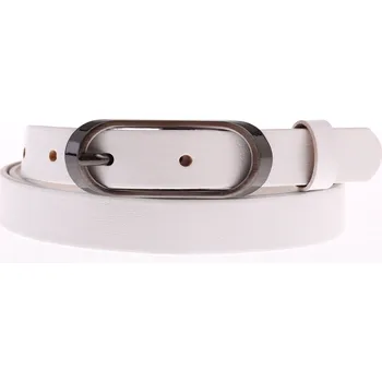 Opasek Úzký dámský kožený opasek Špongr 2005 bílý Velikost = obvod pasu (cm): 100 cm