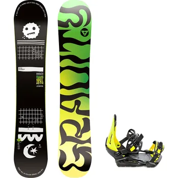 Snowboard Gravity snowboards Snowboard komplet Gravity Empatic junior 24/25 + vázání S230 black/lime Velikost: 135 cm, Velikost vázání: S/M