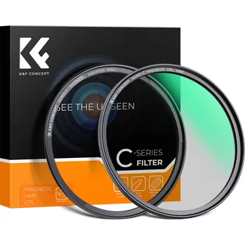 K&F 55MM C Series Magnetic CPL Filter,Reflection Green Film,With magnetic mount,