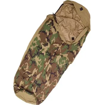 Spacák Povlak ECWCS na spací pytel - camo WOODLAND (Odepínatelný potah do extremního počasí z třívrstvého laminátu v maskovacím provedení PUNKTARN, používané v Německém Bundeswehru.)