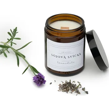 Svíčka Sójová svíčka Levandule Druh: Bavlněný knot