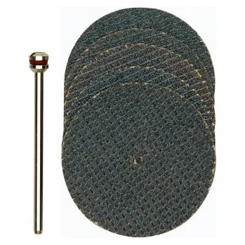 Proxxon Korundové řezací kotoučky s tkaninovou vazbou ∅ 38 mm, 5 ks + trn, 28818