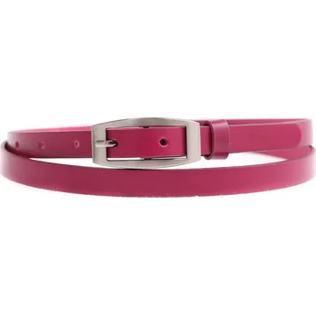 Opasek Dámský úzký kožený opasek Špongr 1532 fuchhsie Velikost = obvod pasu (cm): 80 cm