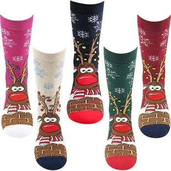 Pánské ponožky Vánoční ponožky Rudy I tmavě modrá 35-41 (23-27)