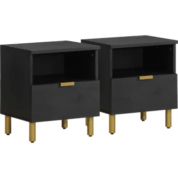 Noční stolek vidaXL Noční stolek černý 40 x 33 x 46 cm kompozitní dřevo