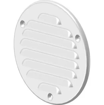 Větrací mřížka UNITRADE HK Mřížka větrací kruhová kov bílá se síťkou proti hmyzu Ø 125 mm