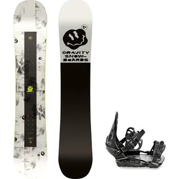 Snowboard Gravity snowboards Snowboard komplet Gravity Madball 25/26 + vázání S230 black Velikost: 161 cm, Velikost vázání: M/L