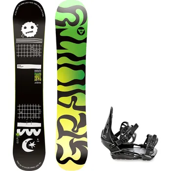 Snowboard Gravity snowboards Snowboard komplet Gravity Empatic junior 24/25 + vázání S230 black Velikost: 130 cm, Velikost vázání: S/M