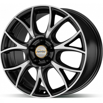 Disk Alu kola RONAL sl5 vincitore mattschwarz-frontkopiert JETBLACK-MATT-FRONTKOPIERT 7,5x18" 5x120 ET42 82