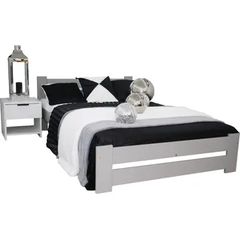 Postel Nabytek-dreveny.cz Dřevěná manželská postel MD 08 180x200 cm borovice masiv Barva postele: Olše