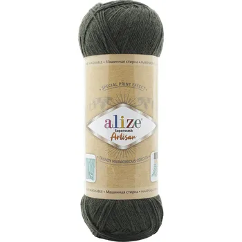 Galanterie Alize Příze Superwash Artisan 873 tmavá khaki