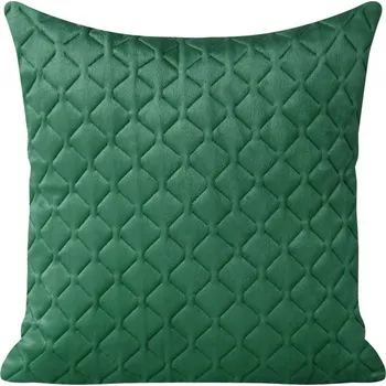 Povlečení Prošívaný sametový povlak na polštář JUG - 07 v zelené barvě Varianta: Rozměr povlečení: 40x40 cm