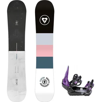 Snowboard Gravity snowboards Snowboard komplet Gravity Electra 24/25 + vázání S230 black/violet Velikost: 159 cm, Velikost vázání: S/M