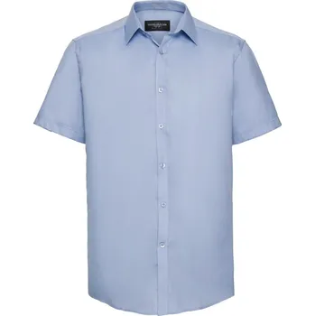 Pánská košile Košile s krátkým rukávem, vzor rybí kost 963M light blue 3XL