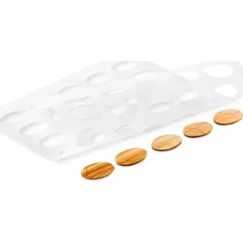 Nádoba na pečení SILIKOMART SILIKONOVÁ ŠABLONA NA ČOKOLÁDU - OVÁL 2,4x3,4cm 45 ks