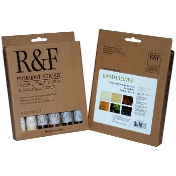 Olejová barva Sada olejových tyčinek R&F 6x38ml – Earth Tones (Sada olejových tyčinek R&F 6x38ml – Earth Tones)