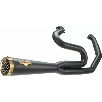Výfuk pro motocykl Výfukový systém motocyklu ZARD FULL KIT EXHAUST SYSTEM 2:1 pro motocykl HARLEY DAVIDSON ROAD GLIDE SPECIAL rok 2017-2023 viz popis, limitovaná edice 120TH barva černá/mosazné zakončení (kompletní homologovaný výfuk ZARD, řemeslná výroba Made In Italy)