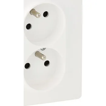 spínač Legrand 753186 VALL BÍLÁ DVOJZÁSUV. 2X2P+T CL
