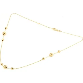 Náhrdelník Dámský kuličkový náhrdelník ze žlutého zlata ZLNAH197F + DÁREK ZDARMA