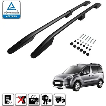 Příčník na automobil Podélné nosiče černé Peugeot Partner II, r.v. 2007-2018