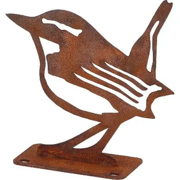 Zahradní dekorace Dekorace ptáček RUST, Sřízlík, kov, 11x3x10cm|Esschert Design