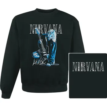 Pánská mikina mikina bez kapuce Nirvana - Kurt Cobain guitar