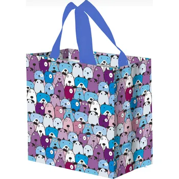 Nákupní taška Taška svačinová, nákupní - Pejsci modří 26 x 27 cm (Eko taška se psi, pes)