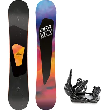 Snowboard Gravity snowboards snowboard komplet Gravity Sublime 24/25 + vázání S230 black Velikost: 152 cm, Velikost vázání: M/L