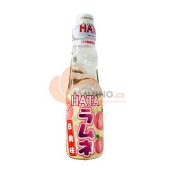 Limonáda GENKI RAMUNE /HATA Perlivý nápoj bilé broskev 200ml