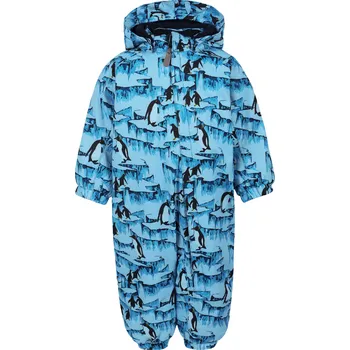 Chlapecká zimní kombinéza Color Kids Coverall AOP AF 10.000 modrá s tučňáky