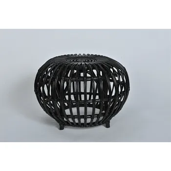 Hitra Ratanový JALAN stolek/podnožka- černý