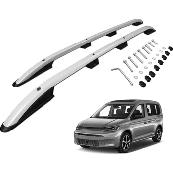 Příčník na automobil Podélné nosiče stříbrné Volkswagen Caddy MAXI, r.v. 2020+
