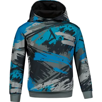 Chlapecká mikina Dětská funkční mikina premium ALTISPORT VOJ/ALK014MI01 ČERNÁ/PETROLEJOVÁ 110