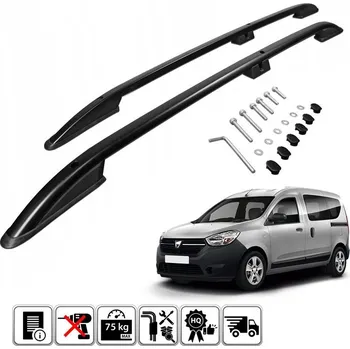 Příčník na automobil Podélné nosiče černé Dacia Dokker, r.v. 2012-2020