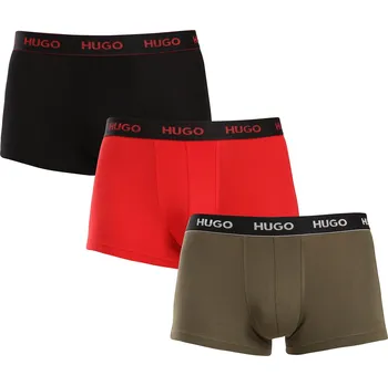 Boxerky 3PACK pánské boxerky HUGO vícebarevné (50517878 985) S Možnost vrácení zboží ZDARMA do 120 dnů!