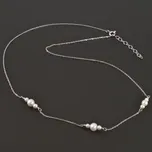 Goldpoint Náhrdelník v bílém zlatě drobné perly Váha: 2.25 g, Délka: 42-45 cm