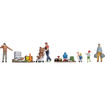 Modelová železnice NOCH H0 Trh s bleší Set-3 natřená, stojící