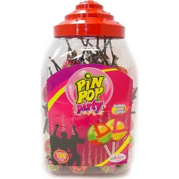 Bonbon Lízátko Pin Pop párty mix / 100 Ks