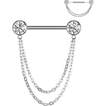 Piercing Šperky4U Piercing do bradavky TITAN - PUSH IN - TIT1407-C