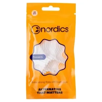 Zubní nit Zubní dentální nit s párátkem Nordics Oral Care 20ks