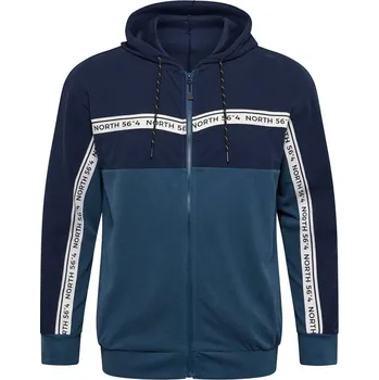 Pánská mikina Pánská mikina 43128 NORTH 56°4 tyrkysovo modrá s kapucí 4XL - 8XL NORTH 56°4 - 4XL