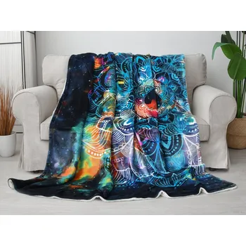 deka XPOSE® Mikroplyšová deka MANDALA 4 s beránkem 140x200 cm, Mikroplyš s beránkem + Prodloužená možnost vrácení zboží do 50 dnů