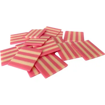 Čokoláda Hospodyňkám.cz Čokoládové Čtverce bílo-růžové 15ks