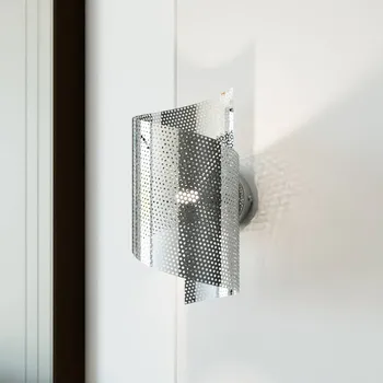 Lampička EMIBIG LIGHTING Nástěnné světlo Spiral, chromová barva, kov, G9, výška 29 cm - Stříška - výška 2 cm, Ø 8 cm stříbrná 1 x 8 W LED - Doprava zdarma