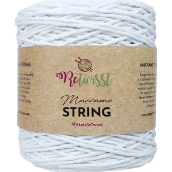 Příze ReTwisst Macrame String 3 mm 01 bílá